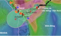 Bão số 12 Fengshen cách Đà Nẵng 240 km, gây mưa rất to từ đêm nay, cục bộ tới hơn 800 mm