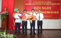 Ban Quản lý các dự án đầu tư xây dựng khu vực phía Đông tỉnh Đắk Lắk công bố và trao quyết định bổ nhiệm cán bộ