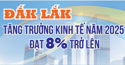 Đắk Lắk phấn đấu tăng trưởng kinh tế năm 2025 đạt 8% trở lên