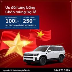 Sở hữu Hyundai Santa Fe dịp lễ 30/4 – 1/5  Ưu đãi đến 100% lệ phí trước bạ, chỉ còn 5 suất cuối cùng