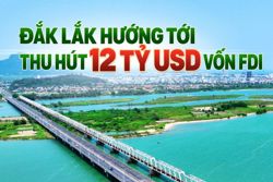 (Infographic) Đắk Lắk hướng tới thu hút 12 tỷ USD vốn FDI