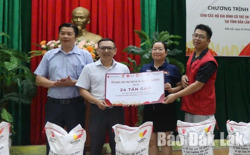 Trao 24 tấn gạo hỗ trợ người dân và trẻ em bị ảnh hưởng thiên tai tại Đắk Lắk