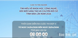 Cuộc thi "Tìm hiểu về khoa học, công nghệ, đổi mới sáng tạo và chuyển đổi số" tỉnh Đắk Lắk năm 2026 diễn ra đến ngày 16/5