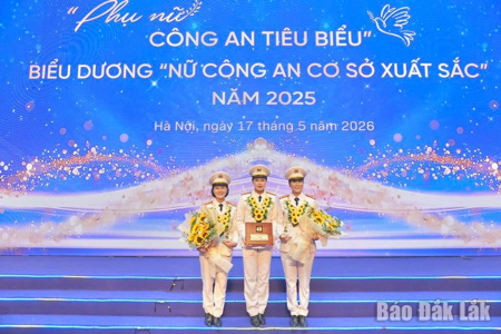 Đắk Lắk có 3 phụ nữ Công an tiêu biểu, xuất sắc năm 2025