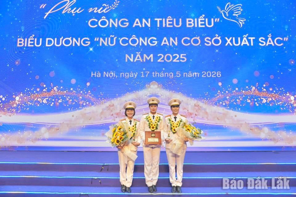 Đắk Lắk có 3 phụ nữ Công an tiêu biểu, xuất sắc năm 2025