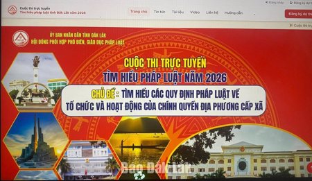 Tổ chức Cuộc thi trực tuyến Tìm hiểu pháp luật trên địa bàn tỉnh Đắk Lắk