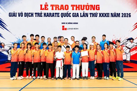 Đội tuyển Karate Đắk Lắk đoạt 10 huy chương tại Giải vô địch trẻ Karate quốc gia 2026