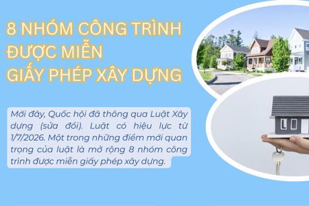 8 nhóm công trình được miễn giấy phép xây dựng