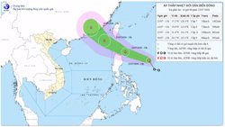 Áp thấp nhiệt đới giật cấp 9, sắp vào biển Đông