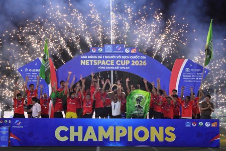 Vòng chung kết Giải bóng đá 7 người vô địch quốc gia 2026: Xổ số Kiến thiết Đắk Lắk lần đầu đăng quang ngôi vô địch