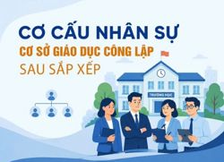Cơ cấu nhân sự cơ sở giáo dục công lập sau sắp xếp