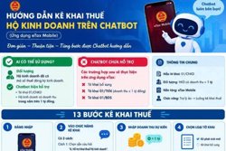 Hộ kinh doanh có thể kê khai thuế trên Chatbot tại ứng dụng eTax Mobile
