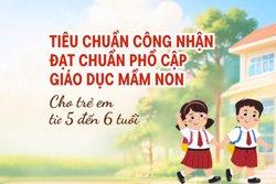 Tiêu chuẩn công nhận đạt chuẩn phổ cập giáo dục mầm non cho trẻ em từ 5-6 tuổi