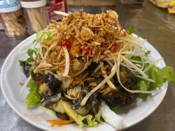 Mê mẩn đặc sản gỏi ốc bươu chợ Cồn