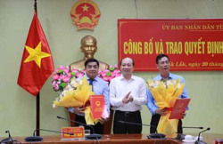 Đắk Lắk có tân Chánh Thanh tra tỉnh và tân Giám đốc Sở Kế hoạch và Đầu tư