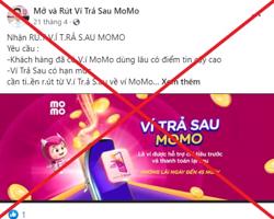 Lập fanpage giả, lừa đảo mở ví nhận thưởng, rút tiền từ Ví trả sau
