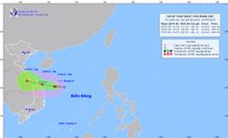 Áp thấp nhiệt đới cách Đà Nẵng 340km, gió giật cấp 8