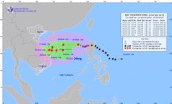 Bão Trami mạnh cấp 10, giật cấp 12 cách quần đảo Hoàng Sa khoảng 560km