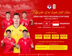 Công bố giá vé xem tuyển Việt Nam gặp Indonesia trên sân Mỹ Đình