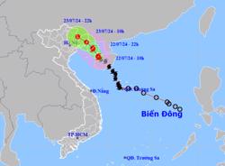 Bão số 2 di chuyển hướng Tây Bắc, sức gió giật cấp 12
