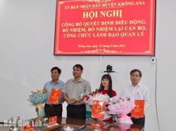 Huyện Krông Ana công bố quyết định về công tác cán bộ
