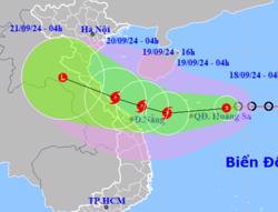 Bão số 4 hướng vào khu vực Quảng Bình - Đà Nẵng, di chuyển phức tạp, miền Trung mưa to đến 500 mm