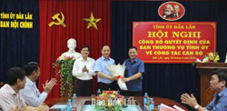 Đồng chí Hà Huy Quang giữ chức vụ Phó trưởng Ban Nội chính Tỉnh ủy